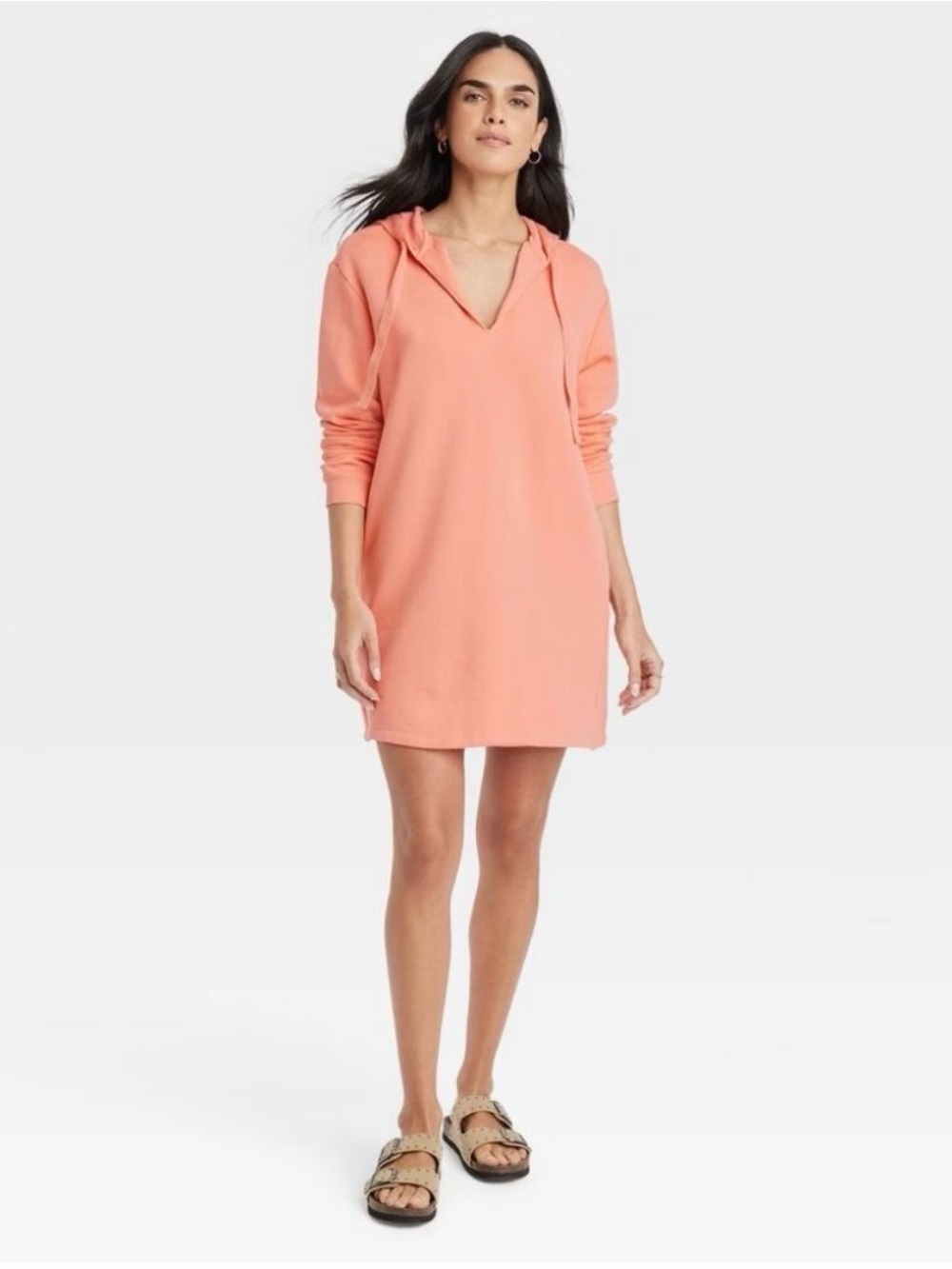 Universal Thread Women's Long Sleeve Mini Fleece Tunic Dress